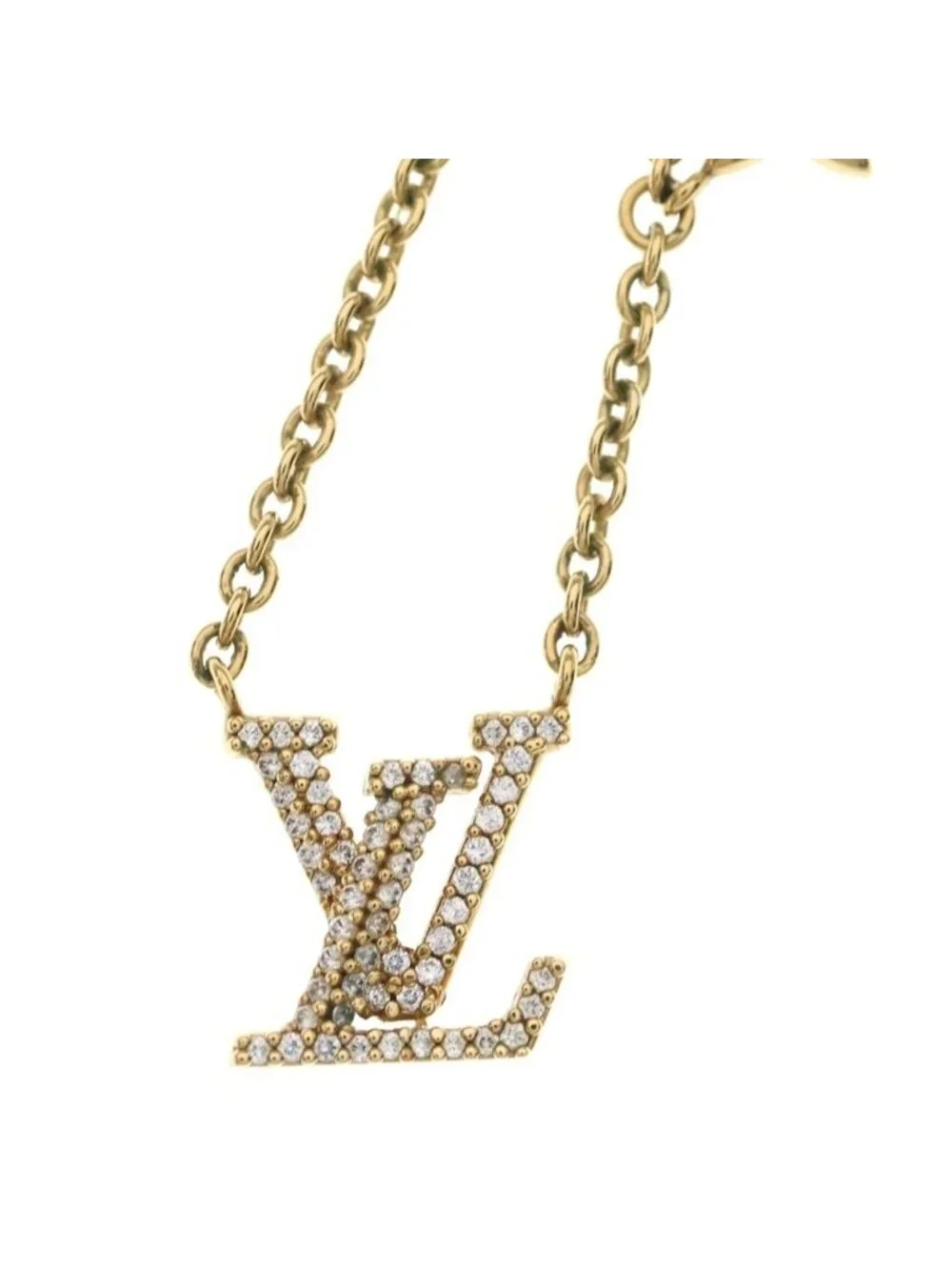 Louis Vuitton LV Iconic Necklace Gold Rhinestone